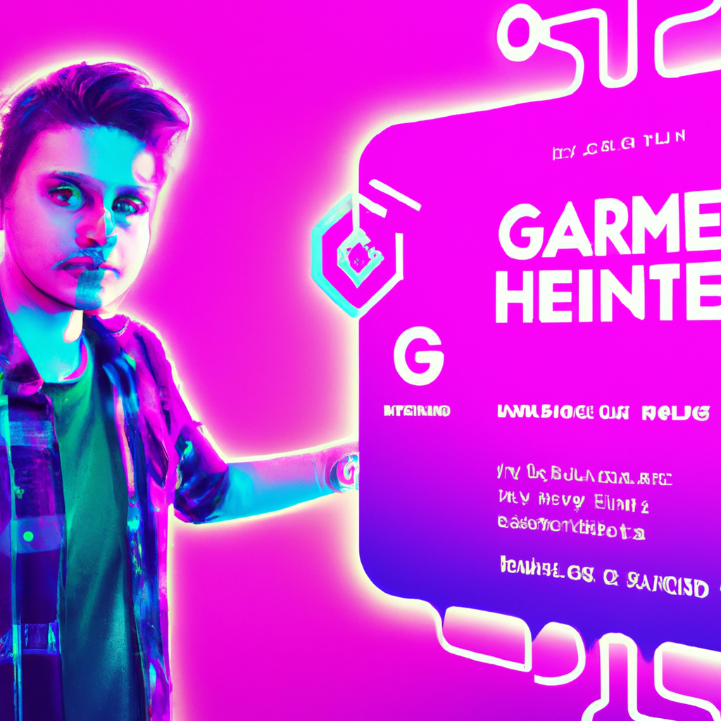 Creator portrait with neon overlay